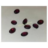 8 oval cut garnets 8.5 carats total!