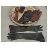 estate leather lot gloves, caseXXX, coin purse etc