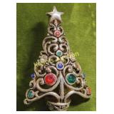 christmas tree w/ rhinestones brooch pendant