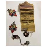 vtg lot of pins & charms 1924-5 us flag too