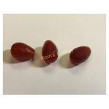 faceted carnelian drop beads drilled gemstone