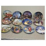 12 Walt Disney 40th anniversary plates mint coa/bs