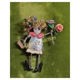 brooch sterling & gold? carrette by ganz
