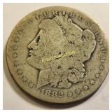 1882 O Morgan silver dollar us coin