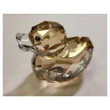 rare swarovski miss elegant happy duck crystal fie