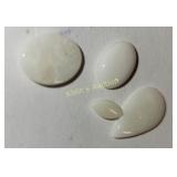lot of 4 milky white opals teardrop oval marquis
