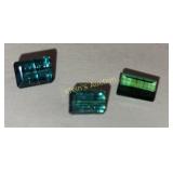 lot of 3 blue green tourmalines? baguettes