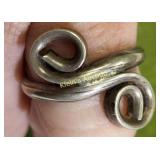 sterling silver swirl modernist ring