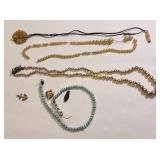 estate jewelry lot pearls, beads, gold filled, ste