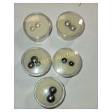 lot of 11 pearls colored too flat &  round