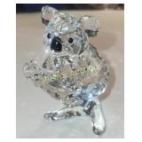 swarovski crystal lg Koala bear on tree branch MI!