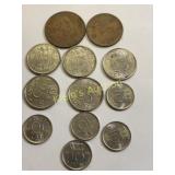 lot of 12 estate coins queen juliana silver too