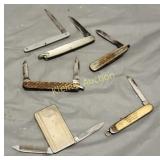 lot of 6 vintage pen knives pocket imperial too!