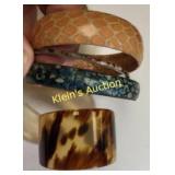 lot of 4 bangle bracelets turquoise style, etc
