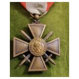 WWII french medal croix de guerre & operational te