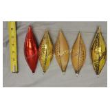 antique 5x bid  teardrop  torpedo christmas orname