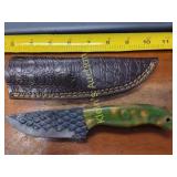 hand forged fixed blade knife w/ sheath