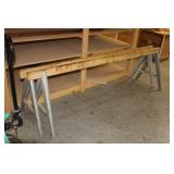 Various sizes of saw horses Various sizes of saw horses