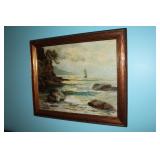 Albert Wave costal view litho