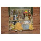 Fishing lures in tackle box