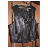 Leather vest size L