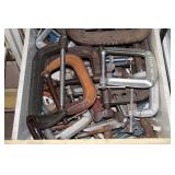 Various sizes of c clamps