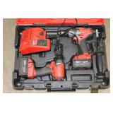 Milwaukee drill and impact set- battery op