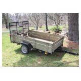 Drop gate single axel trailer w/ sides