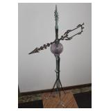 Lighting Rod w/ weathervane and ball