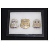 #804 3 Police Badges Lt VI state Police numbered 72 , LT Detective city of Memphis, and State Police