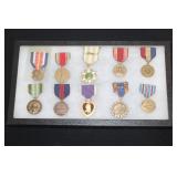 #807 Lot of 10 U.S Medals from Haitian Campaign, Purple Heart WW2, Air medal, and others