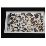 #811 Lot of Insignias, Inc Japanese Naval Landing force Helmet insignias, USMC