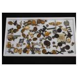 #812 WW1 and WW2 Collar insignias, inc tank corps, Japanese Naval Landing force, Engineer,inf Badge