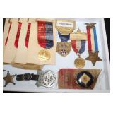 #816  Named watch Fob 1914 Defiance Ohio, Civil War veteran badges.