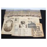 #881 Large Lot of WW1 newspapers called the Cro