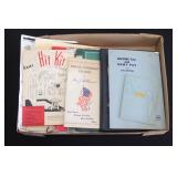 #862 Box lot of paper, incl manuals