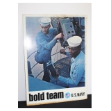 #847 Dual Metal Sign "Fly your own Jet""Bold Team" Navy Recruiting Sign