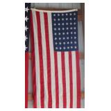 #850 Lot of 2 flags inc5x9.5 ft Philadelphia 48 star Navy flown Flag