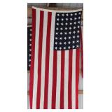 #850 Lot of 2 flags inc5x9.5 ft Philadelphia 48 star Navy flown Flag