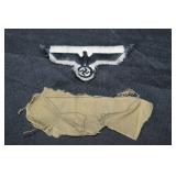 #821 Cutoff insignia, inc Panzer enlisted eagle, and Officer Bullion eagle,