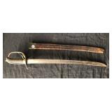 #833 1783 German Sword with scabbard