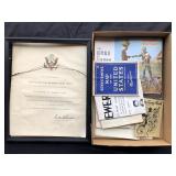 #883 Military Ephemera incl Aviation related books, manuals, & Letter
