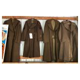 #949 Lot of 4 US Army WW2 overcoats