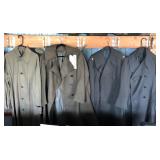 #950 Lot of 3 US Army and 2 USMC WW2 overcoats