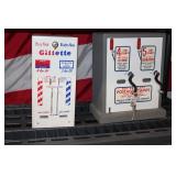 #528 Gillette Blades Coin Op Machine & Postage Stamp Coin Op
