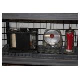 #531 Counter Top lot of 2 incl. Candy and Straw glass containers, etc.