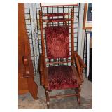 #524 Antique Platform Rocking Chair on wheels