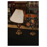 #544 Lot of 3 Lamps incl. Gone with the Wind floral lamp (As is)