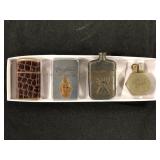 #455 Lot of 4 Lighters incl. Jim Aellis Native American, Juggling Pins, Love Dale Lighter, etc.