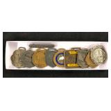 #458 Lot of 10 Metals incl. Camp Roosevelt 1921, American Locomotive Cranes, Century of Progress,ect